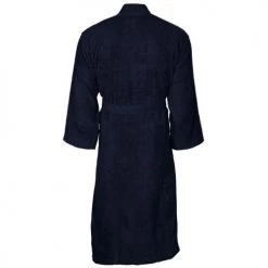 Sensei Maison Peignoirs Et Chaussons De Bain Peignoir Col Kimono Bleu Nuit S -Gants de toilette Soldes peignoir col kimono bleu nuit s 2