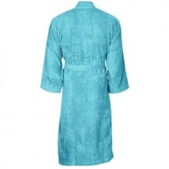 Sensei Maison Peignoirs Et Chaussons De Bain Peignoir Col Kimono Bleu Turquoise L -Gants de toilette Soldes peignoir col kimono bleu turquoise l 2