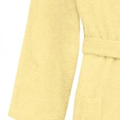 Sensei Maison Peignoirs Et Chaussons De Bain Peignoir Col Kimono Jaune L -Gants de toilette Soldes peignoir col kimono jaune l 3