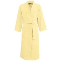 Sensei Maison Peignoirs Et Chaussons De Bain Peignoir Col Kimono Aqua Sea L -Gants de toilette Soldes peignoir col kimono jaune l 6