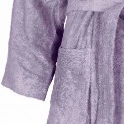 Sensei Maison Peignoirs Et Chaussons De Bain Peignoir Col Kimono Parme M -Gants de toilette Soldes peignoir col kimono parme m 5