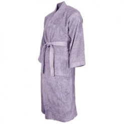 Sensei Maison Peignoirs Et Chaussons De Bain Peignoir Col Kimono Parme S -Gants de toilette Soldes peignoir col kimono parme s 1
