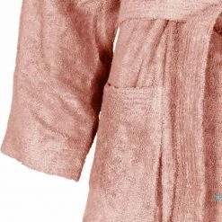 Sensei Maison Peignoirs Et Chaussons De Bain Peignoir Col Kimono Rose XL -Gants de toilette Soldes peignoir col kimono rose xl 4