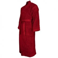 Sensei Maison Peignoirs Et Chaussons De Bain Peignoir Col Kimono Rubis L -Gants de toilette Soldes peignoir col kimono rubis l 1