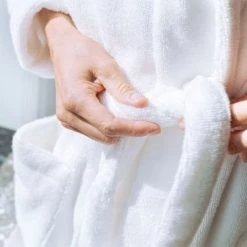 Olivier Desforges Peignoirs Et Chaussons De Bain Peignoir Coton Peigné Grenade L -Gants de toilette Soldes peignoir coton peigne grenade l 2