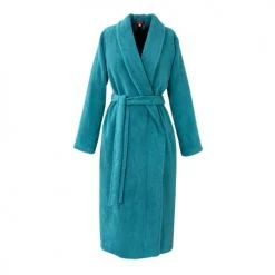 Olivier Desforges Peignoirs Et Chaussons De Bain Peignoir Coton Peigné Paon L -Gants de toilette Soldes peignoir coton peigne paon l 4