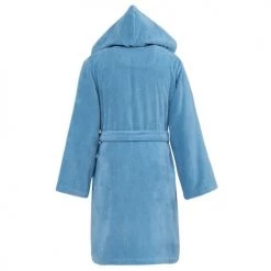 Sensei Maison Peignoirs Et Chaussons De Bain Peignoir Court à Capuche Velours Cobalt M -Gants de toilette Soldes peignoir court a capuche velours cobalt m 1