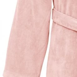 Sensei Maison Peignoirs Et Chaussons De Bain Peignoir Court à Capuche Velours Poudre XS -Gants de toilette Soldes peignoir court a capuche velours poudre xs 4