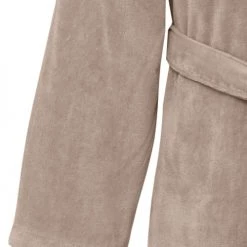 Sensei Maison Peignoirs Et Chaussons De Bain Peignoir Court à Capuche Velours Sable S -Gants de toilette Soldes peignoir court a capuche velours sable s 3