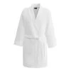 Sensei Maison Peignoirs Et Chaussons De Bain Peignoir Court Nid D'abeille 210gr/m² Blanc M -Gants de toilette Soldes peignoir court nid d abeille 210gr m2 blanc m