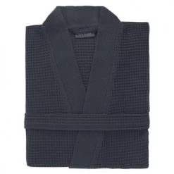 Sensei Maison Peignoirs Et Chaussons De Bain Peignoir Court Nid D'abeille 210gr/m² Bleu Nuit M -Gants de toilette Soldes peignoir court nid d abeille 210gr m2 bleu nuit m 2