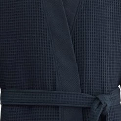 Sensei Maison Peignoirs Et Chaussons De Bain Peignoir Court Nid D'abeille 210gr/m² Bleu Nuit S -Gants de toilette Soldes peignoir court nid d abeille 210gr m2 bleu nuit s 3