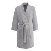 Sensei Maison Peignoirs Et Chaussons De Bain Peignoir Court Nid D'abeille 210gr/m² Gris Perle XL -Gants de toilette Soldes peignoir court nid d abeille 210gr m2 gris perle xl