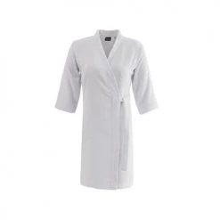 Sensei Maison Peignoirs Et Chaussons De Bain Peignoir Croisé Léger Milong En Coton Peigné Blanc M