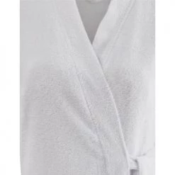 Sensei Maison Peignoirs Et Chaussons De Bain Peignoir Croisé Léger Milong En Coton Peigné Blanc S -Gants de toilette Soldes peignoir croise leger milong en coton peigne blanc s 3