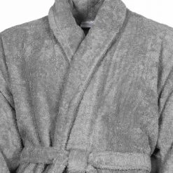 Sensei Maison Peignoirs Et Chaussons De Bain Peignoir De Bain Mixte 420gr/m² Gris Perle S -Gants de toilette Soldes peignoir de bain mixte 420gr m2 gris perle s 3