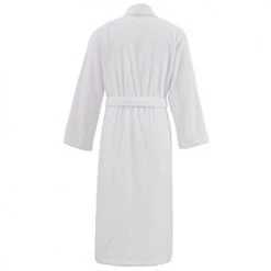 Sensei Maison Peignoirs Et Chaussons De Bain Peignoir De Bain Mixte Col Châle Blanc XL -Gants de toilette Soldes peignoir de bain mixte col chale blanc xl 1