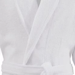 Sensei Maison Peignoirs Et Chaussons De Bain Peignoir De Bain Mixte Col Châle Blanc XL -Gants de toilette Soldes peignoir de bain mixte col chale blanc xl 2