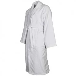 Sensei Maison Peignoirs Et Chaussons De Bain Peignoir De Bain Mixte Col Châle Bleu Nuit XL -Gants de toilette Soldes peignoir de bain mixte col chale bleu nuit xl 5