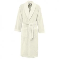 Sensei Maison Peignoirs Et Chaussons De Bain Peignoir De Bain Mixte Col Châle Ecru L