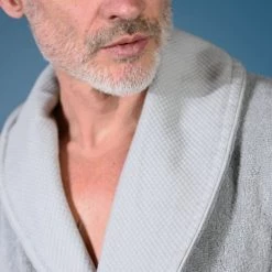 Sensei Maison Peignoirs Et Chaussons De Bain Peignoir De Bain Mixte Col Châle Ecru M -Gants de toilette Soldes peignoir de bain mixte col chale ecru m 5