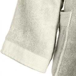 Sensei Maison Peignoirs Et Chaussons De Bain Peignoir De Bain Mixte Col Châle Ecru XL -Gants de toilette Soldes peignoir de bain mixte col chale ecru xl 4
