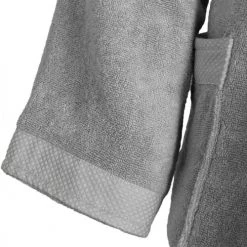 Sensei Maison Peignoirs Et Chaussons De Bain Peignoir De Bain Mixte Col Châle Gris Perle L -Gants de toilette Soldes peignoir de bain mixte col chale gris perle l 5