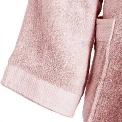 Sensei Maison Peignoirs Et Chaussons De Bain Peignoir De Bain Mixte Col Châle Poudre L -Gants de toilette Soldes peignoir de bain mixte col chale poudre l 4