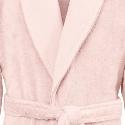 Sensei Maison Peignoirs Et Chaussons De Bain Peignoir De Bain Mixte Col Châle Poudre M -Gants de toilette Soldes peignoir de bain mixte col chale poudre m 2