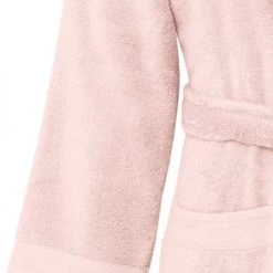 Sensei Maison Peignoirs Et Chaussons De Bain Peignoir De Bain Mixte Col Châle Poudre S -Gants de toilette Soldes peignoir de bain mixte col chale poudre s 3