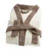 Linandelle Peignoirs Et Chaussons De Bain Peignoir Double Face Nid D'éponge En Coton Beige 8xl -Gants de toilette Soldes peignoir double face nid d eponge en coton beige 8xl