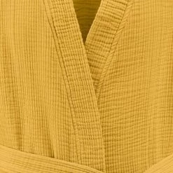 Sensei Maison Peignoirs Et Chaussons De Bain Peignoir En Gaze De Coton Miel S/M -Gants de toilette Soldes peignoir en gaze de coton miel s m 3