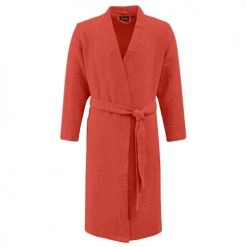 Sensei Maison Peignoirs Et Chaussons De Bain Peignoir En Gaze De Coton Terracota S/M