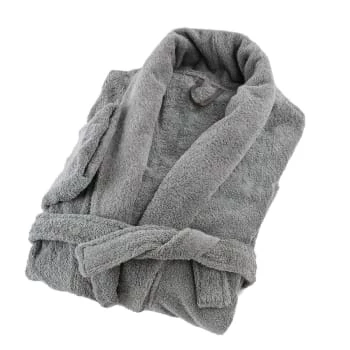 Linandelle Peignoirs Et Chaussons De Bain Peignoir éponge Col Chale En Coton Gris Souris 2xl 8 Linandelle Peignoirs Et Chaussons De Bain Peignoir éponge Col Chale En Coton Gris Souris 2xl – Image 6