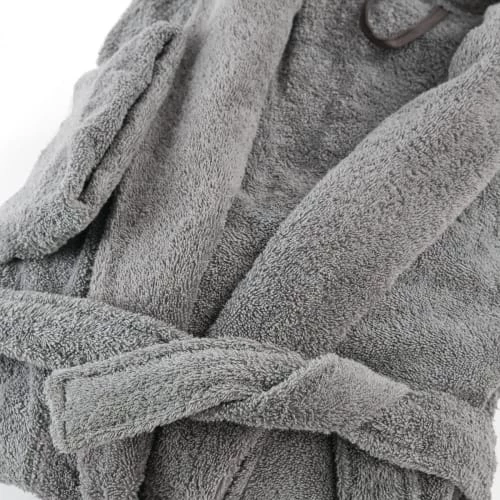Linandelle Peignoirs Et Chaussons De Bain Peignoir éponge Col Chale En Coton Gris Souris 3xl 5 Linandelle Peignoirs Et Chaussons De Bain Peignoir éponge Col Chale En Coton Gris Souris 3xl – Image 3