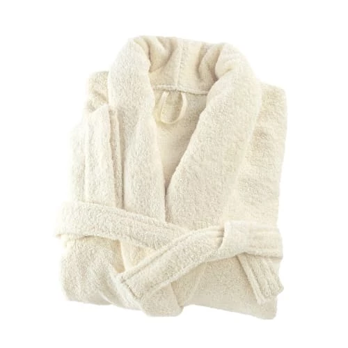 Linandelle Peignoirs Et Chaussons De Bain Peignoir éponge Col Chale En Coton Ivoire L 3 Linandelle Peignoirs Et Chaussons De Bain Peignoir éponge Col Chale En Coton Ivoire L