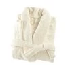Linandelle Peignoirs Et Chaussons De Bain Peignoir éponge Col Chale En Coton Ivoire Xl -Gants de toilette Soldes peignoir eponge col chale en coton ivoire xl