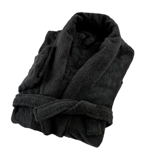 Linandelle Peignoirs Et Chaussons De Bain Peignoir éponge Col Chale En Coton Noir 5xl 3 Linandelle Peignoirs Et Chaussons De Bain Peignoir éponge Col Chale En Coton Noir 5xl