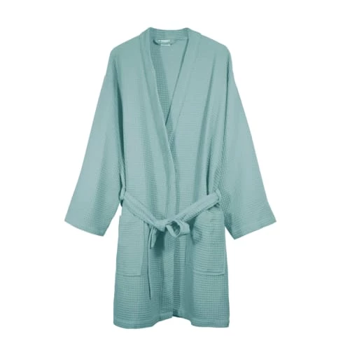 Blanc Cerise Peignoirs Et Chaussons De Bain Peignoir Femme Col Kimono En Coton BIO L Vert Givré 3 Blanc Cerise Peignoirs Et Chaussons De Bain Peignoir Femme Col Kimono En Coton BIO L Vert Givré