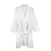 Blanc Cerise Peignoirs Et Chaussons De Bain Peignoir Femme Col Kimono En Coton BIO M Blanc