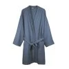 Blanc Cerise Peignoirs Et Chaussons De Bain Peignoir Femme Col Kimono En Coton BIO S Bleu Indigo -Gants de toilette Soldes peignoir femme col kimono en coton bio s bleu indigo