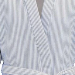 Sensei Maison Peignoirs Et Chaussons De Bain Peignoir Kimono Rayé Une Face éponge Bleu S -Gants de toilette Soldes peignoir kimono raye une face eponge bleu s 3