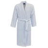 Sensei Maison Peignoirs Et Chaussons De Bain Peignoir Kimono Rayé Une Face éponge Bleu XL -Gants de toilette Soldes peignoir kimono raye une face eponge bleu xl