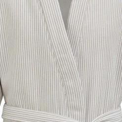 Sensei Maison Peignoirs Et Chaussons De Bain Peignoir Kimono Rayé Une Face éponge Mastic XL -Gants de toilette Soldes peignoir kimono raye une face eponge mastic xl 4