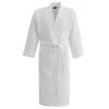 Sensei Maison Peignoirs Et Chaussons De Bain Peignoir Long Nid D'abeille 210gr/m² Blanc L -Gants de toilette Soldes peignoir long nid d abeille 210gr m2 blanc l