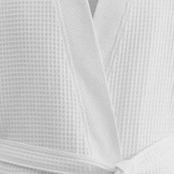 Sensei Maison Peignoirs Et Chaussons De Bain Peignoir Long Nid D'abeille 210gr/m² Blanc M -Gants de toilette Soldes peignoir long nid d abeille 210gr m2 blanc m 3