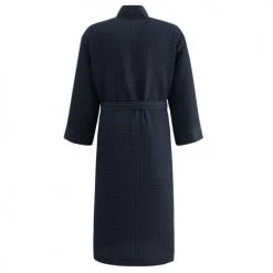 Sensei Maison Peignoirs Et Chaussons De Bain Peignoir Long Nid D'abeille 210gr/m² Bleu Nuit S -Gants de toilette Soldes peignoir long nid d abeille 210gr m2 bleu nuit s 3