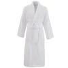 Sensei Maison Peignoirs Et Chaussons De Bain Peignoir Mixte Col Châle 400 G/m² Blanc L -Gants de toilette Soldes peignoir mixte col chale 400 g m2 blanc l