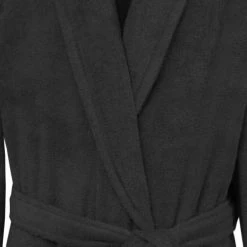 Sensei Maison Peignoirs Et Chaussons De Bain Peignoir Mixte Col Châle 400 G/m² Carbone M -Gants de toilette Soldes peignoir mixte col chale 400 g m2 carbone m 5