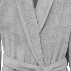 Sensei Maison Peignoirs Et Chaussons De Bain Peignoir Mixte Col Châle 400 G/m² Gris Perle M -Gants de toilette Soldes peignoir mixte col chale 400 g m2 gris perle m 6